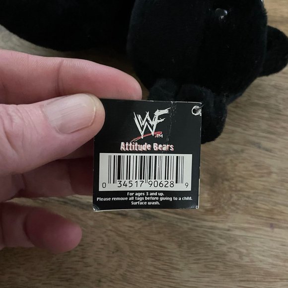 5/$20 WWF Black "The Rock" Attitude Bear Pre-Owned Wrestling WWE - Picture 8 of 9